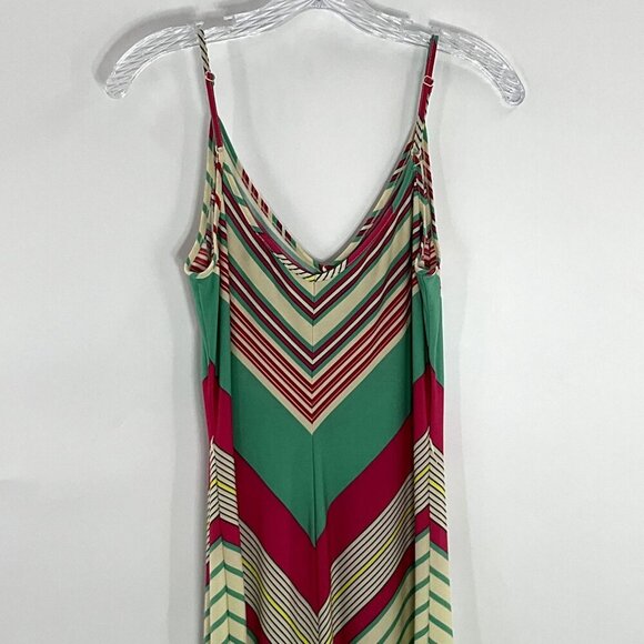 Eci New York Dress Women‎ M Colorful Stripe Stretch Sleeveless Maxi - Picture 6 of 12